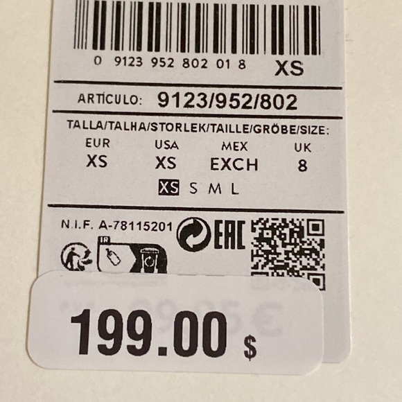 NWT. Massimo Dutti Studio Gray Viscose Blend Darted Wide-Leg Trousers. Size XS. - Picture 7 of 10